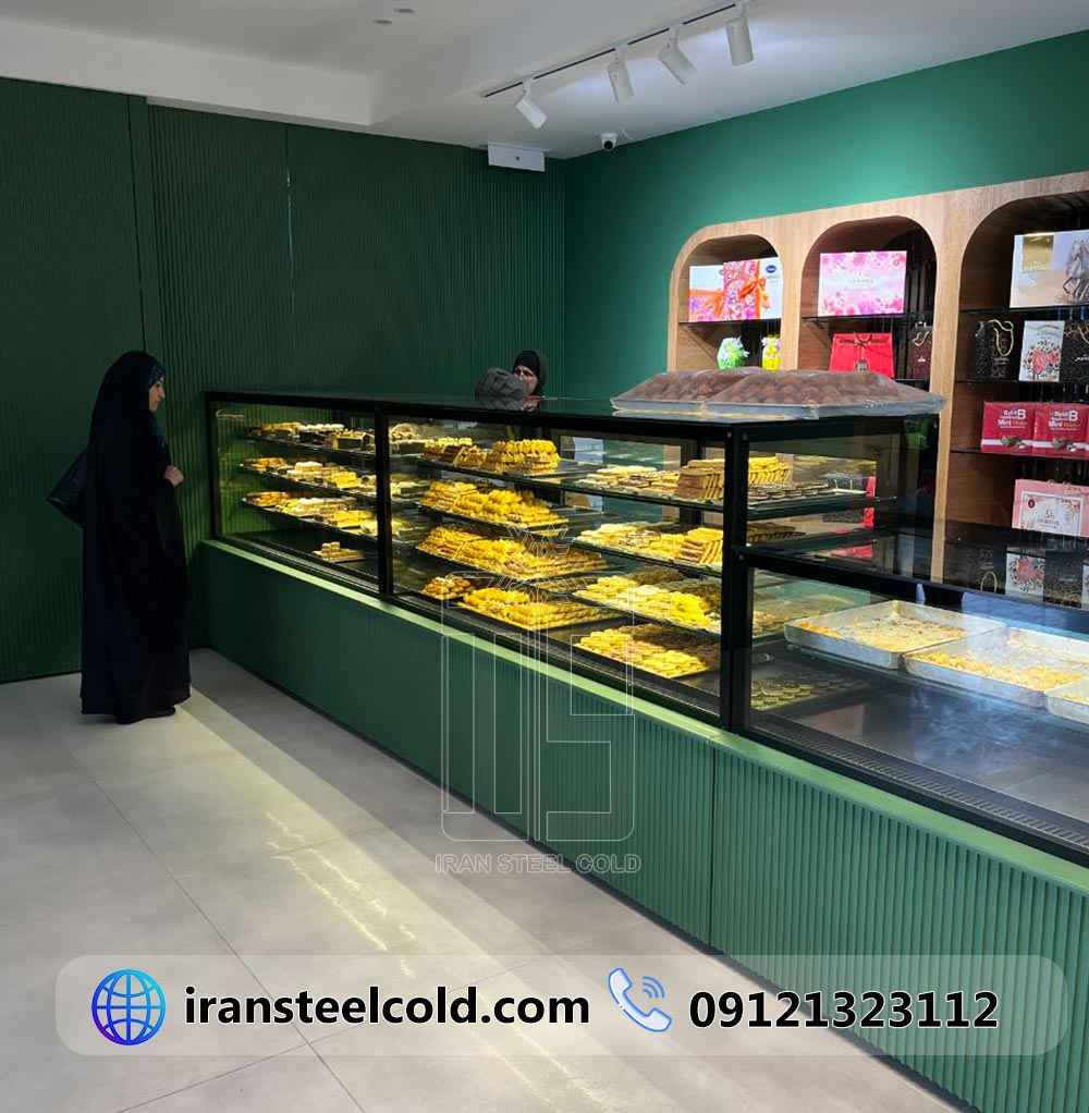 یخچال شیرینی خشک قنادی شیرین پاش