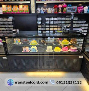 شیرینی سفیر 4 یخچال شو کیک مخصوص نگهداری و نمایش کیک، شیرینی فروشی سفیر