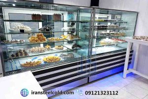 کافه کیک فرهنگ 3 یخچال شیرینی شیرینی فروشی کافه کیک فرهنگ