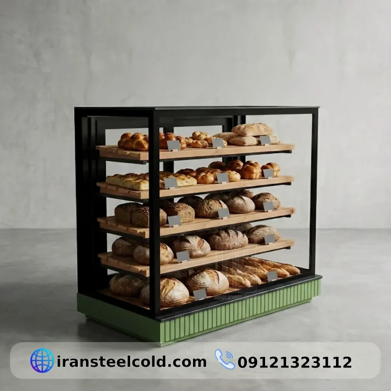 ویترین خشک تمام شیشه نان مدل آرتا